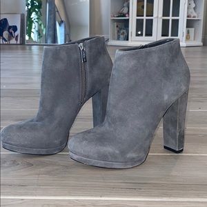 Michael Kors Booties Grey Suede Never worn!!